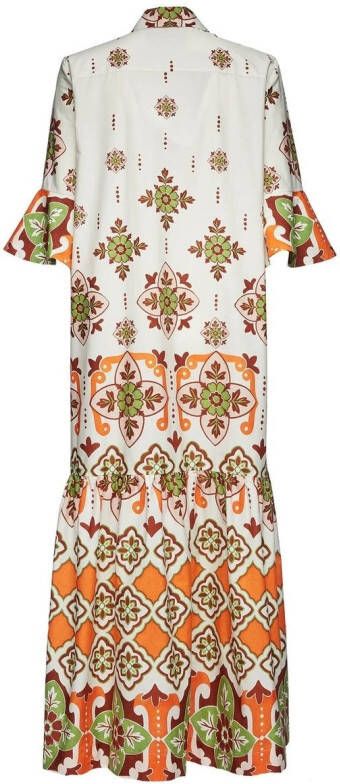 La DoubleJ Midi-jurk met print Oranje