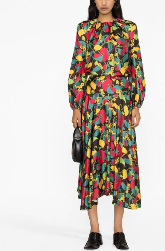 La DoubleJ Asymmetrische rok Groen