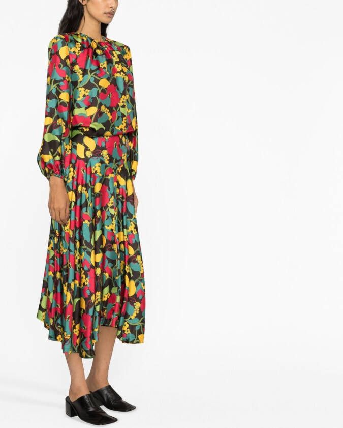 La DoubleJ Asymmetrische rok Groen