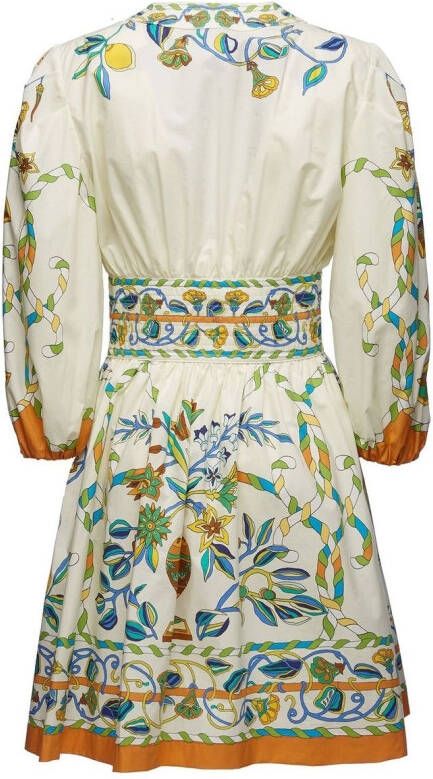 La DoubleJ Mini-jurk met bloemenprint Wit