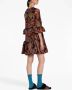 La DoubleJ Mini-jurk met bloemjacquard Bruin - Thumbnail 3