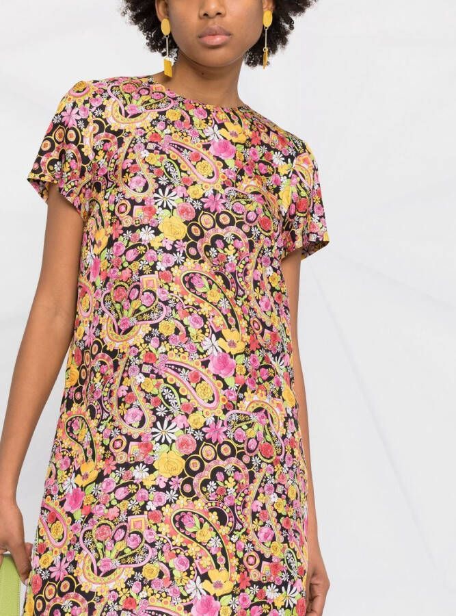 La DoubleJ Mini-jurk met veren afwerking Zwart
