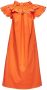 La DoubleJ Off-shoulder jurk Oranje - Thumbnail 5