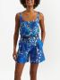 La DoubleJ Top met bloemenprint Blauw - Thumbnail 2