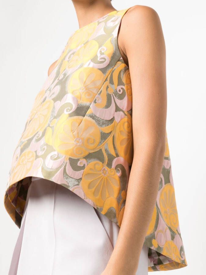 La DoubleJ Top met jacquard Geel