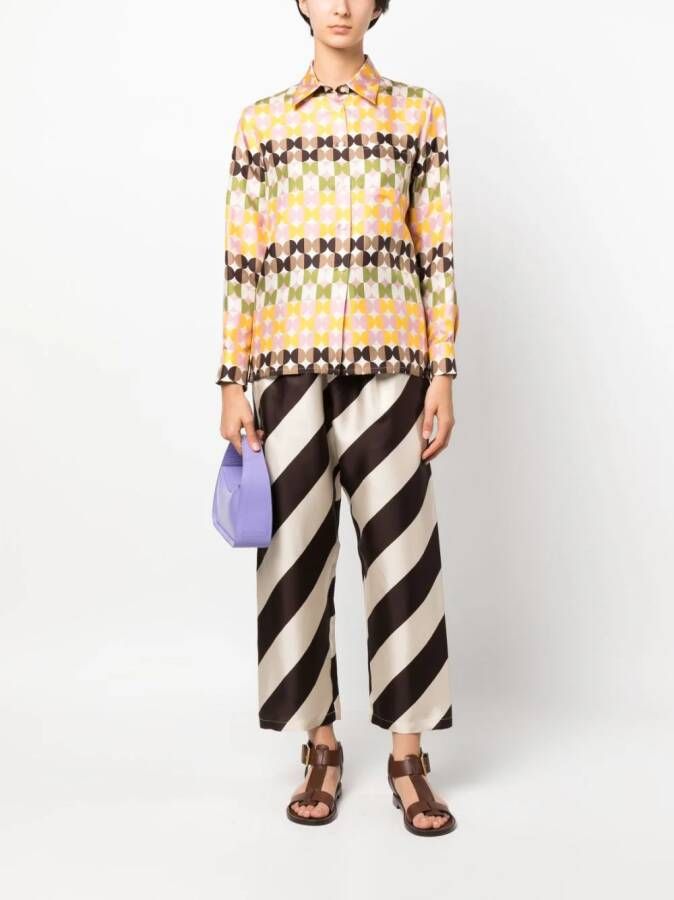 La DoubleJ Zijden blouse Beige
