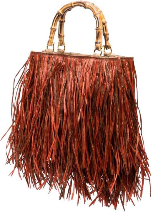 la milanesa Lampione shopper met franje Oranje