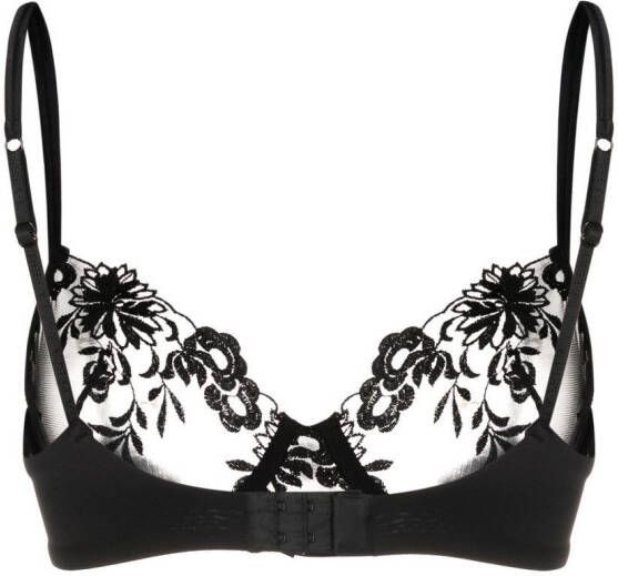 La Perla Bh met geborduurde bloemen Zwart