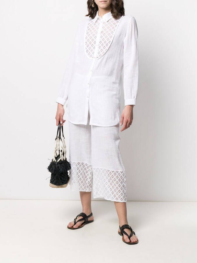 La Perla Blouse met borduurwerk Wit