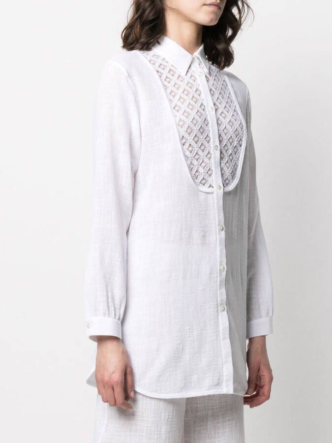 La Perla Blouse met borduurwerk Wit