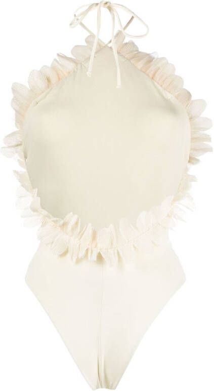 La Reveche Badpak met ruche afwerking Beige