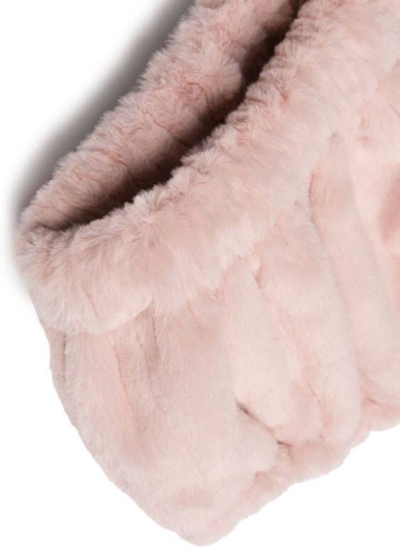 La Stupenderia Broek met imitatiebont Roze