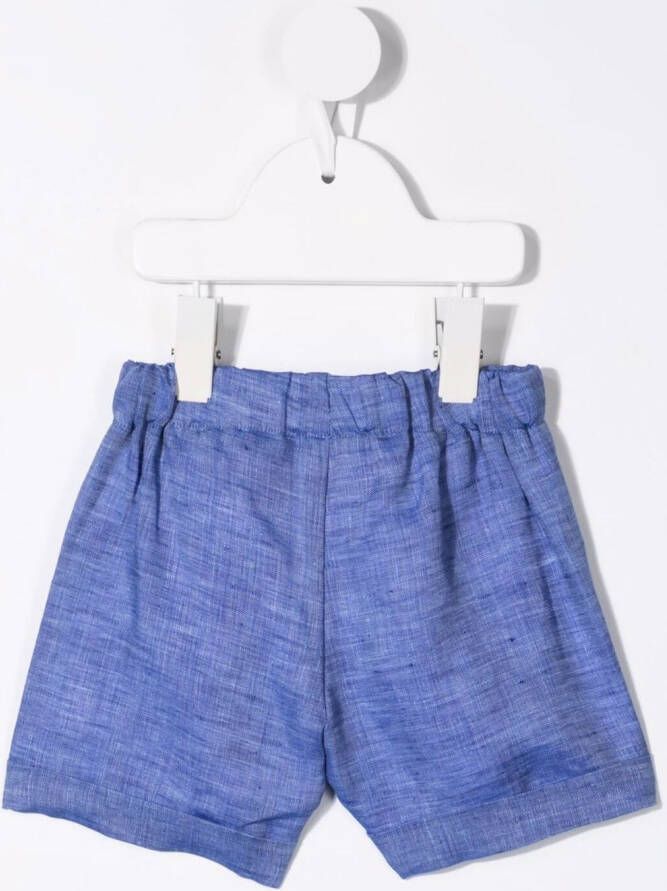 La Stupenderia Geruite shorts Blauw