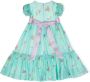 La Stupenderia Jurk met bloe print Blauw - Thumbnail 2