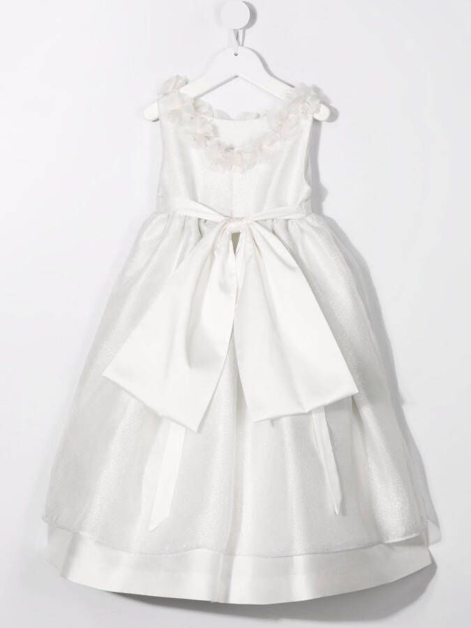 La Stupenderia Jurk met glitter Wit