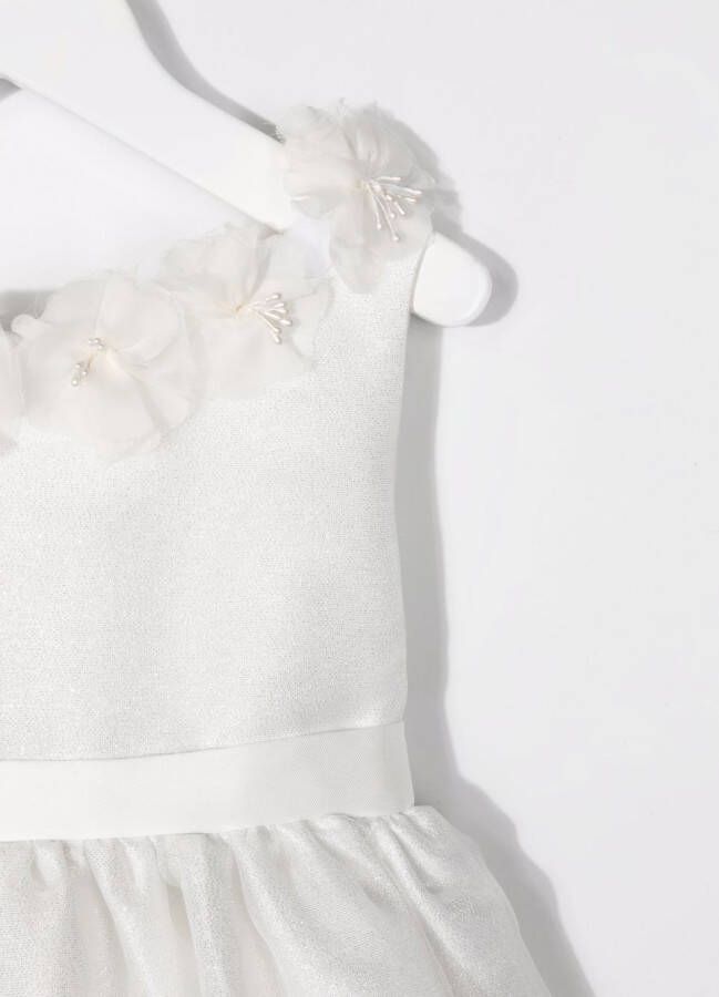 La Stupenderia Jurk met glitter Wit
