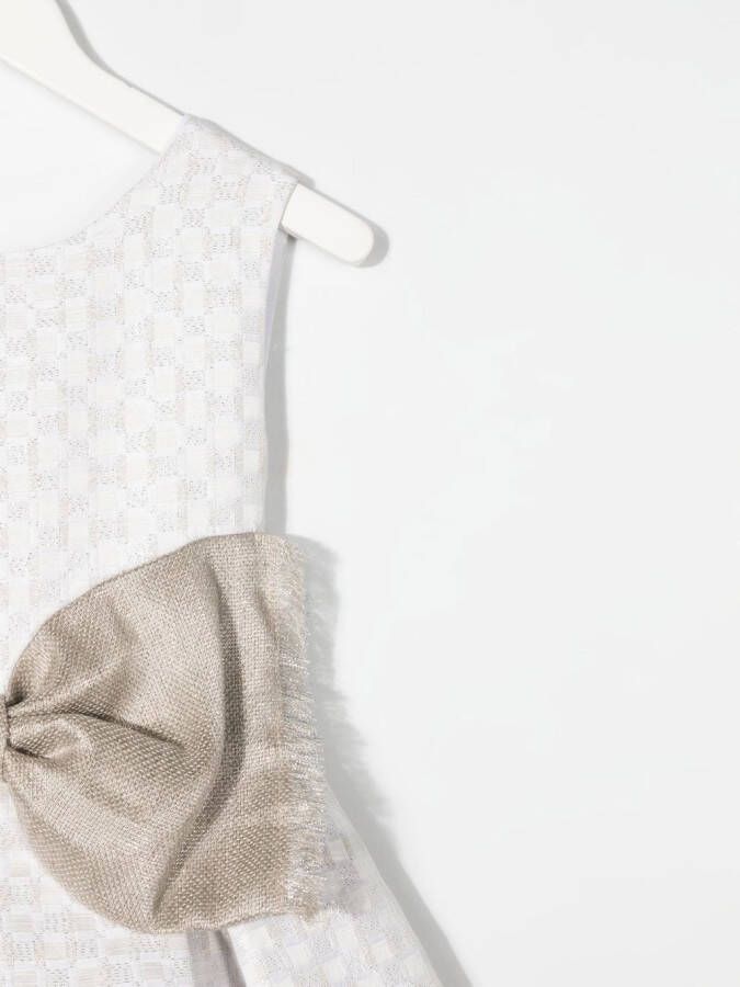La Stupenderia Jurk met jacquard Wit