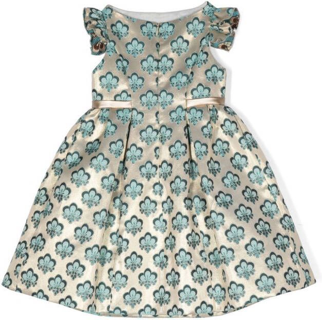 La Stupenderia Jurk met jacquard Goud