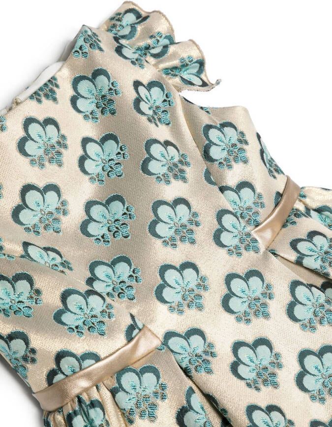 La Stupenderia Jurk met jacquard Goud