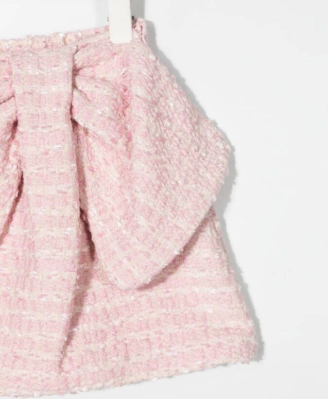 La Stupenderia Mini-rok met strikdetail Roze