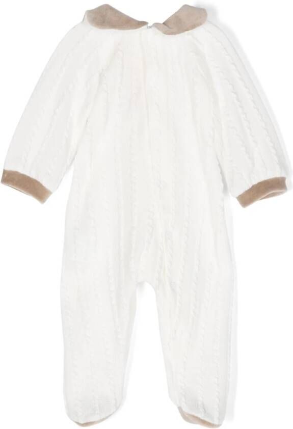La Stupenderia Pyjama met gewelfde kraag Wit