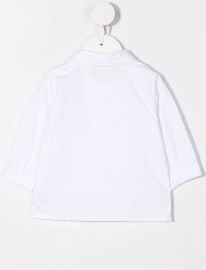 La Stupenderia Shirt met dubbele rij knopen Wit