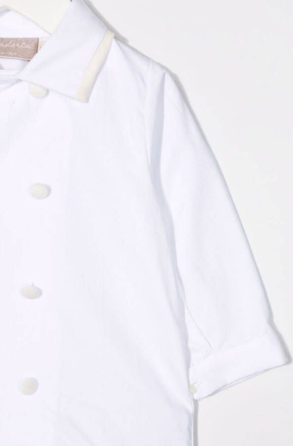 La Stupenderia Shirt met dubbele rij knopen Wit