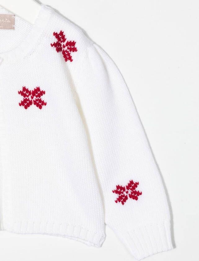 La Stupenderia Vest met bloemenprint Wit