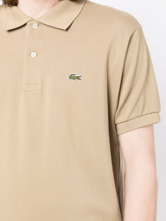 Lacoste Poloshirt met geborduurd logo Bruin