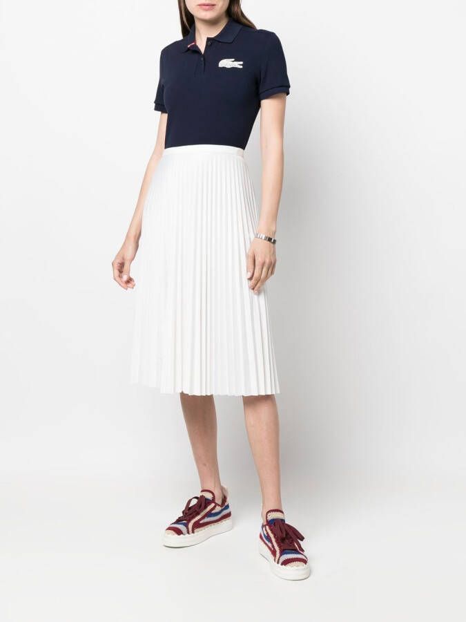 Lacoste Geplooide midi-rok Wit