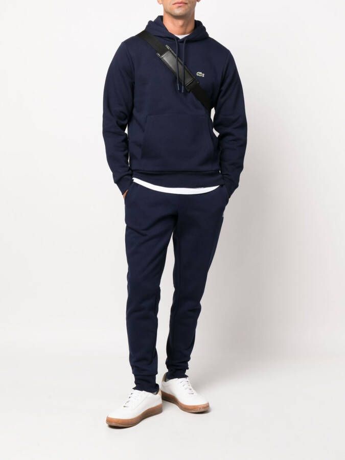 Lacoste Hoodie met logopatch Blauw