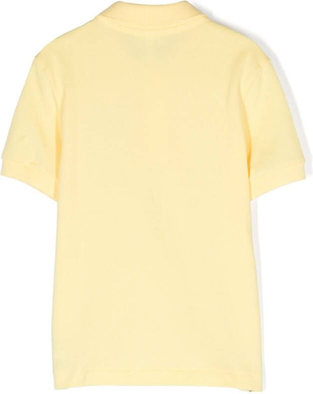 Lacoste Kids Poloshirt met geborduurd logo Geel
