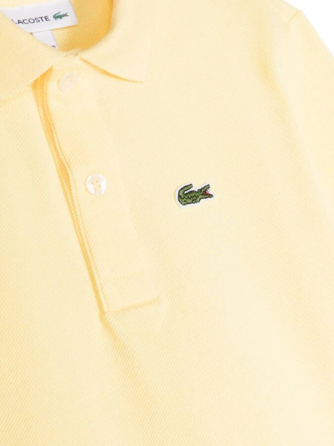 Lacoste Kids Poloshirt met geborduurd logo Geel