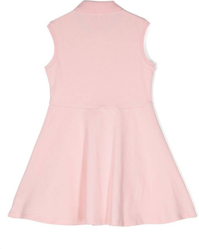 Lacoste Kids Jurk met logopatch Roze
