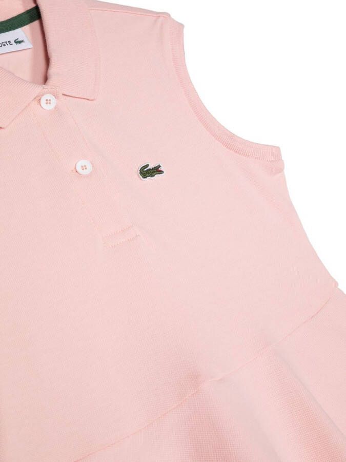 Lacoste Kids Jurk met logopatch Roze
