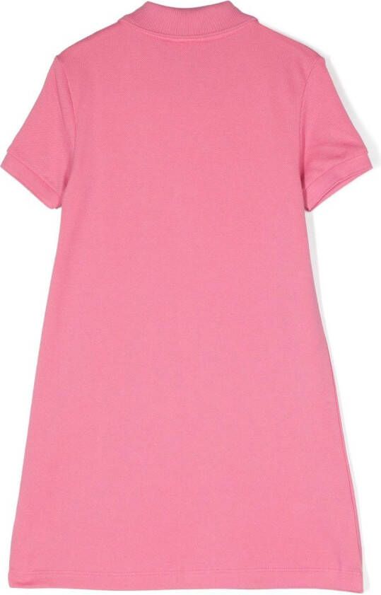Lacoste Kids Jurk met logopatch Roze