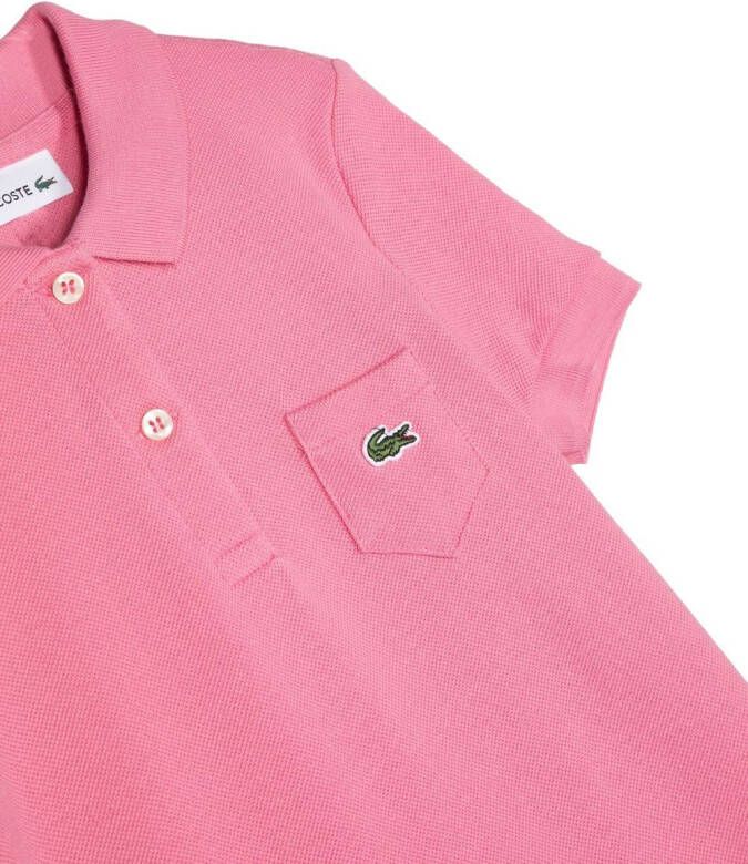Lacoste Kids Jurk met logopatch Roze