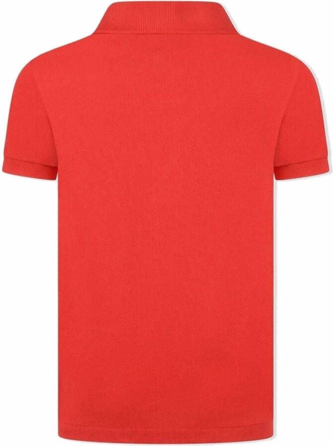 Lacoste Kids Katoenen poloshirt Rood