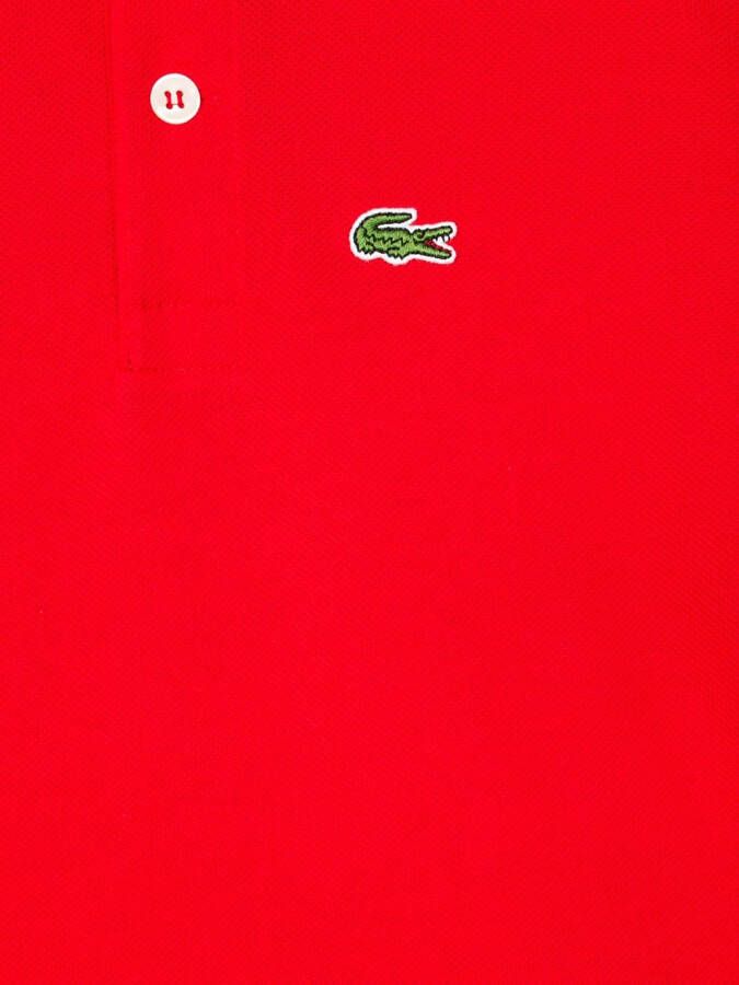 Lacoste Kids logo embroidery polo shirt Rood
