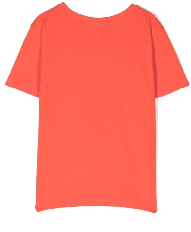 Lacoste Kids T-shirt met logopatch Oranje
