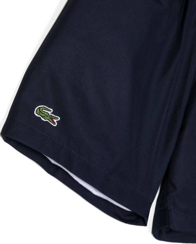 Lacoste Kids Shorts met elastische tailleband Blauw