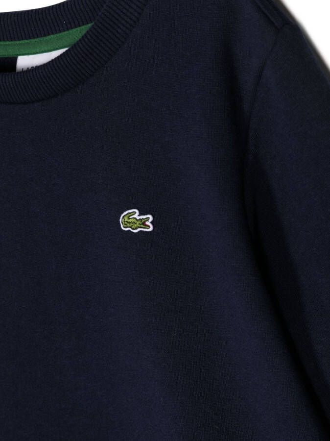 Lacoste Kids Sweater met logopatch Blauw