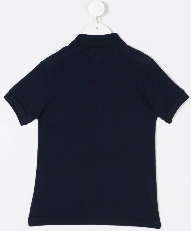 Lacoste Kids poloshirt met geborduurd logo Blauw