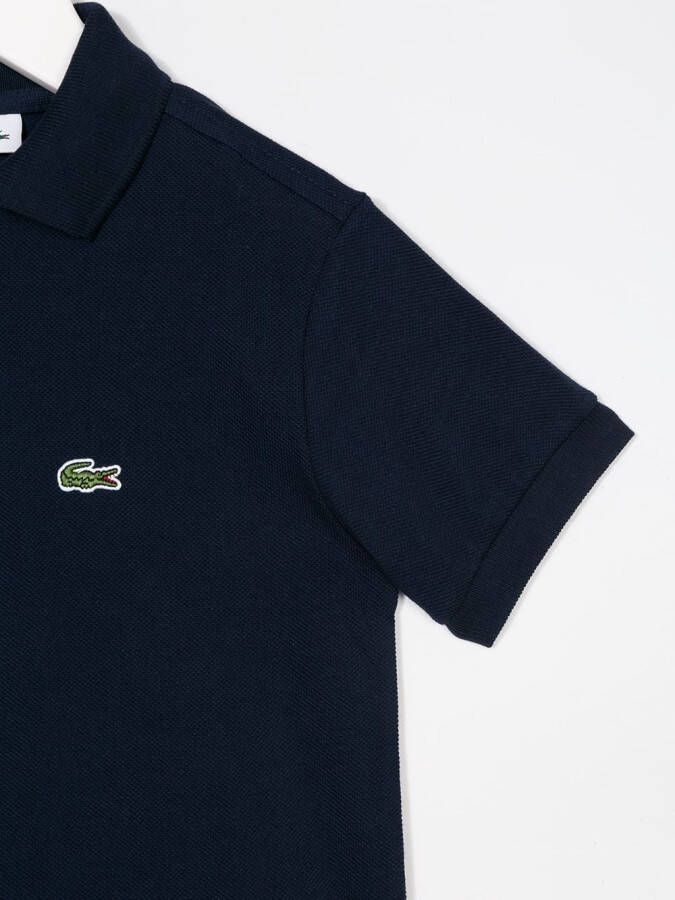 Lacoste Kids poloshirt met geborduurd logo Blauw
