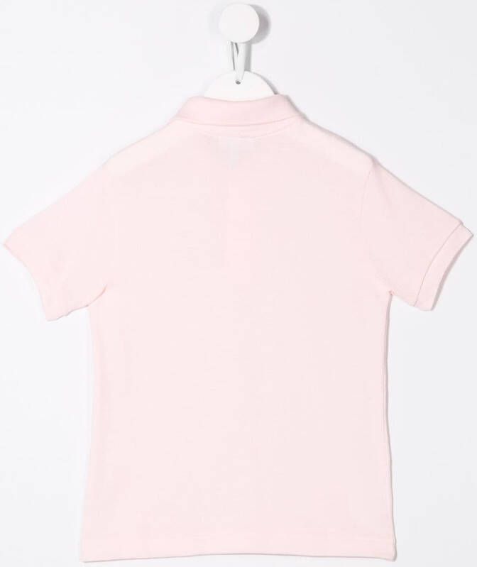 Lacoste Kids Poloshirt met geborduurd logo Roze