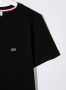 Lacoste Kids T-shirt met geborduurd logo Zwart - Thumbnail 3
