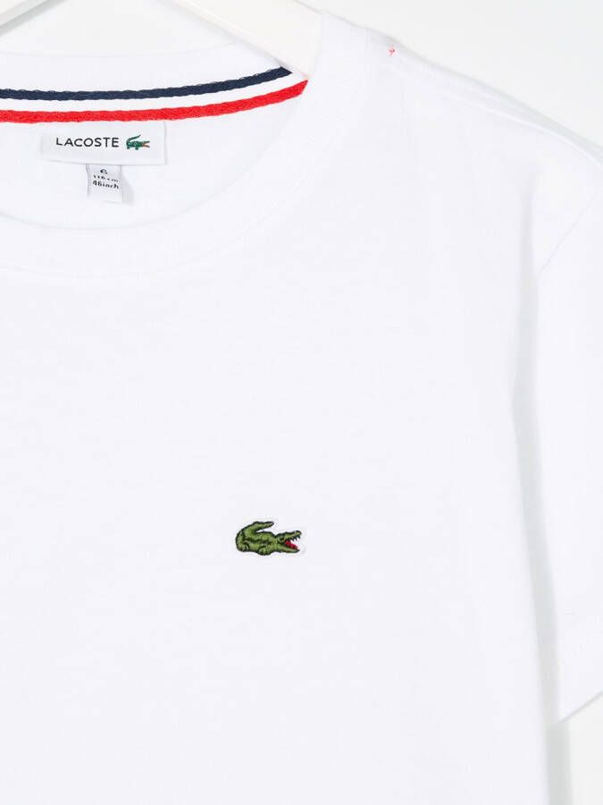 Lacoste Kids T-shirt met logo Wit