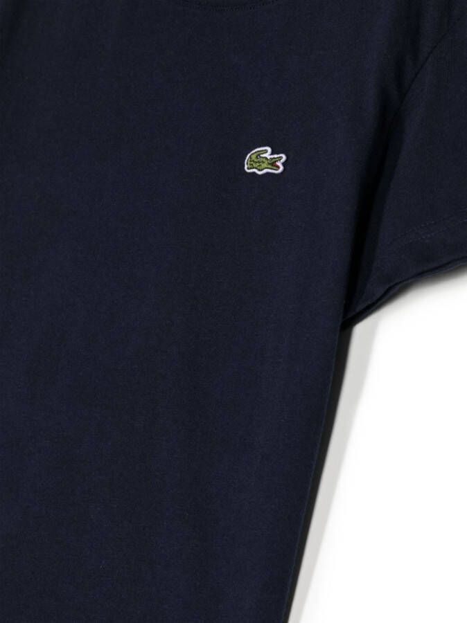 Lacoste Kids T-shirt met logopatch Blauw