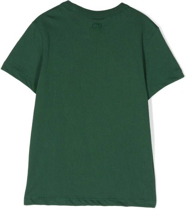 Lacoste Kids T-shirt met logoprint Groen