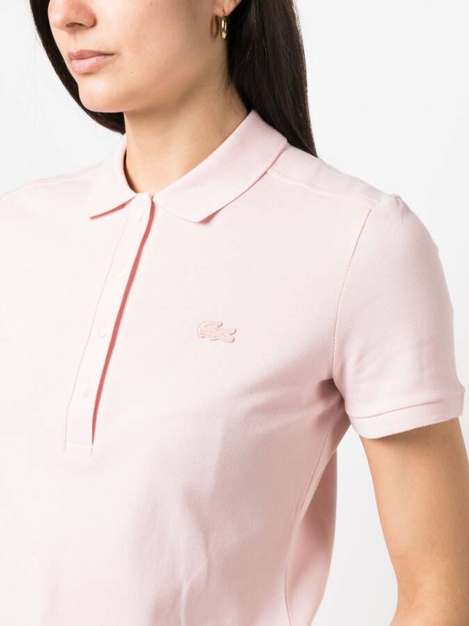 Lacoste Poloshirt met logopatch Roze